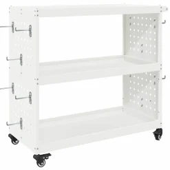 Discount vidaXL Verktygsvagn med hylla 75 x 35 x 73 cm Kallvalsat stål Vit