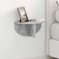 New vidaXL Vägg hylla 38 x 19 x 19 cm Konstruerat trä Betonggrå