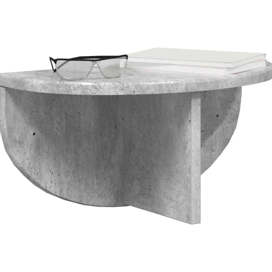 New vidaXL Vägg hylla 38 x 19 x 19 cm Konstruerat trä Betonggrå