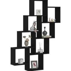 Sale vidaXL Vägg hylla 90 x 15 x 119,5 cm Konstruerat trä Svart ek