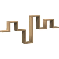 New vidaXL Vägg hylla Väggmonterad 104.5 x 43 x 10 cm artisan ek