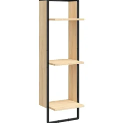 vidaXL Vägghylla 3 hyllor sonoma-ek 30x25x100 cm konstruerat trä