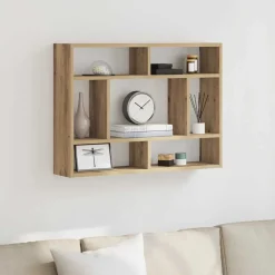 vidaXL Vägghylla artisan ek 75x16x55 cm konstruerat trä