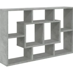 Hot vidaXL Vägghylla 85x16x52,5 cm konstruerat trä Betonggrå
