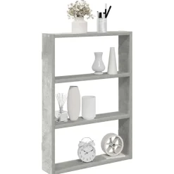 Best vidaXL Vägghylla 43x9x60 cm konstruerat trä Betonggrå
