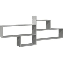 vidaXL Vägghylla 167,5x18x68 cm konstruerat trä Betonggrå