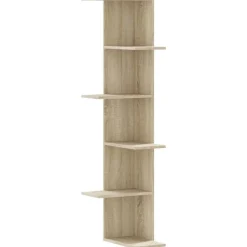 Outlet vidaXL Vägghylla hörn sonoma-ek 36,5x36,5x140 cm konstruerat trä Sonoma ek