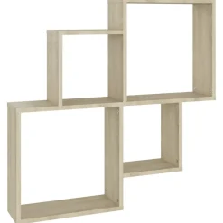 vidaXL Vägghylla kubformad sonoma-ek 80x15x78,5 cm konstruerat trä