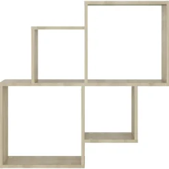 vidaXL Vägghylla kubformad sonoma-ek 80x15x78,5 cm konstruerat trä