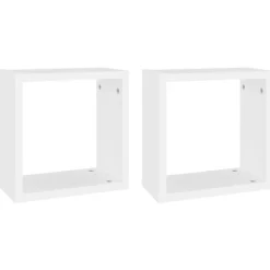 Discount vidaXL Vägghylla kubformad 2 st 30x15x30 Vit