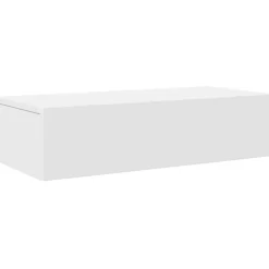vidaXL Vägghylla med lådor vit 60x26,5x15 cm konstruerat trä