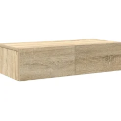 vidaXL Vägghylla med lådor sonoma-ek 60x26,5x15 cm konstruerat trä