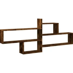 New vidaXL Vägghylla 167,5x18x68 cm konstruerat trä Rökfärgad ek
