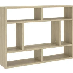 vidaXL Vägghylla sonoma-ek 75x16x55 cm konstruerat trä