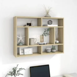 vidaXL Vägghylla sonoma-ek 75x16x55 cm konstruerat trä