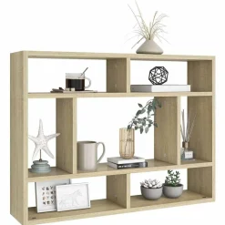 vidaXL Vägghylla sonoma-ek 75x16x55 cm konstruerat trä