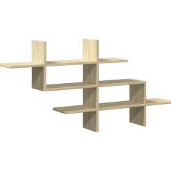 vidaXL Vägghylla sonoma-ek 124,5x18x60,5 cm konstruerat trä