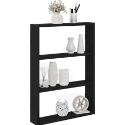 New vidaXL Vägghylla 43x9x60 cm konstruerat trä Svart