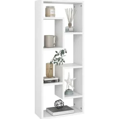 Discount vidaXL Vägghylla 36x16x90 cm konstruerat trä Vit