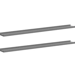 Best vidaXL Vägghyllor 2 st 100x9x3 cm Grå