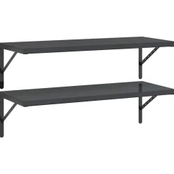 Outlet vidaXL Vägghyllor 2 st 100x40 cm rostfritt stål Svart