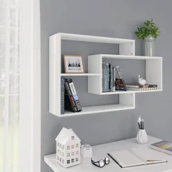 Online vidaXL Vägghyllor 104x20x58,5 cm konstruerat trä Vit