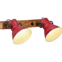 vidaXL Vägglampa 25 W nött röd 45x25 cm E27