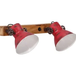 vidaXL Vägglampa 25 W nött röd 45x25 cm E27