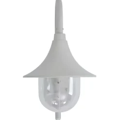 vidaXL Vägglampa för trädgård E27 42 cm aluminium vit