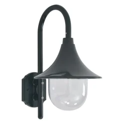 vidaXL Vägglampa för trädgård E27 42 cm aluminium mörkgrön