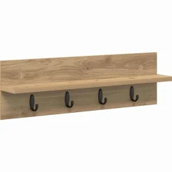 vidaXL Väggmonterad Klädhängare Artisan Ek 60 x 10,5 x 18 cm