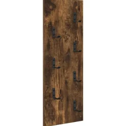 vidaXL Väggmonterad Klädhängare Väggmonterad Rökt ek 30 x 1,5 x 80 cm