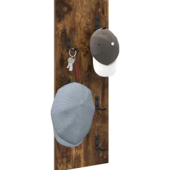 vidaXL Väggmonterad Klädhängare Väggmonterad Rökt ek 30 x 1,5 x 80 cm