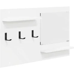 vidaXL Väggmonterad Klädhängare Vit 90 x 10 x 50 cm Konstruerat trä