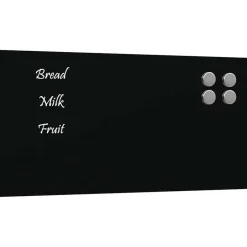 vidaXL Väggmonterad magnettavla 40x20 cm härdat glas Svart