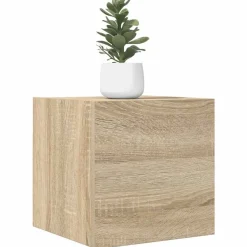 vidaXL Väggmonterad tv-bänk sonoma-ek 30,5x30x30 cm