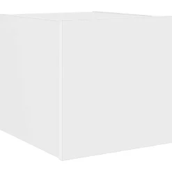 vidaXL Väggmonterad tv-bänk LED vit 30,5x35x30 cm