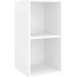 vidaXL Väggmonterad tv-bänk vit 37x37x72 cm konstruerat trä