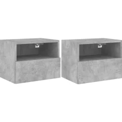 vidaXL Väggmonterad tv-skåp 2 st betonggrå 40x30x30 cm konstruerat trä