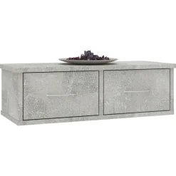 vidaXL Väggmonterade lådor betonggrå 60x26x18,5 cm konstruerat trä