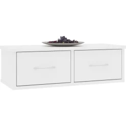 vidaXL Väggmonterade lådor vit 60x26x18,5 cm konstruerat trä