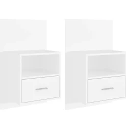 Outlet vidaXL Väggmonterade sängbord 2 st Vit