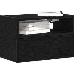 Clearance vidaXL Väggmonterade sängbord 45x26x28,5 cm Svart