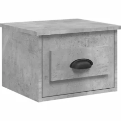 New vidaXL Väggmonterade sängbord 41,5x36x28 cm Betonggrå