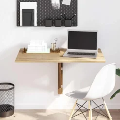 vidaXL Väggmonterat klaffbord 100x60 cm ek