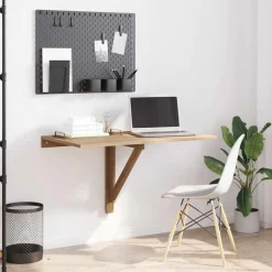 vidaXL Väggmonterat klaffbord 100x60 cm ek