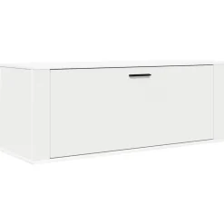 vidaXL Väggmonterat skoställ vit 100x35x38 cm konstruerat trä
