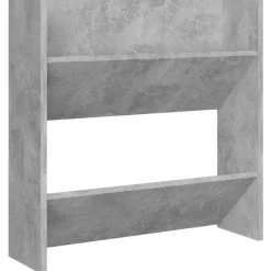 vidaXL Väggmonterat skoställ betonggrå 60x18x60 cm konstruerat trä