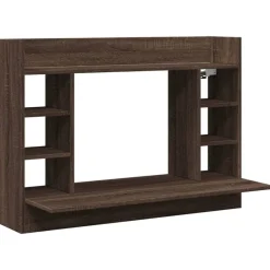 Clearance vidaXL Väggmonterat skrivbord 105x48x75 cm konstruerat trä brun ek