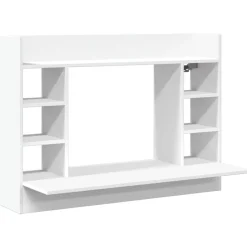 Online vidaXL Väggmonterat skrivbord 105x48x75 cm konstruerat trä Vit